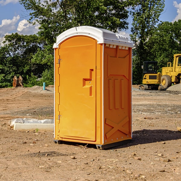 how often are the porta potties cleaned and serviced during a rental period in Falkland North Carolina